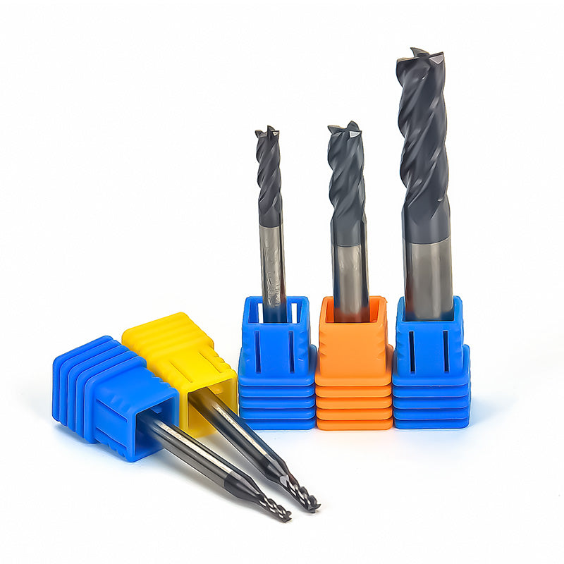 HRC60 Carbide EndMill Tungsten Steel 4 Flute Milling Cutter CNCTools For Metal Face Square End Mill 3mm 4mm 6mm 8mm 10mm 12mm 14mm 16mm 18mm 20mm