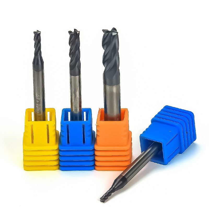 HRC60 Carbide EndMill Tungsten Steel 4 Flute Milling Cutter CNCTools For Metal Face Square End Mill 3mm 4mm 6mm 8mm 10mm 12mm 14mm 16mm 18mm 20mm