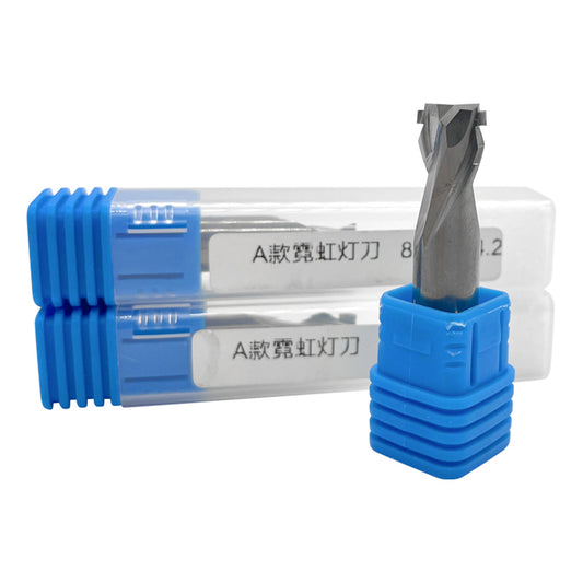 Neon Lights Endmill Tungsten Carbide Acrylic Slotting Milling Cutter Neon Knife Mini Advertising Words Light Strip Molding End Mill For Neon LED 6/8mm Strips