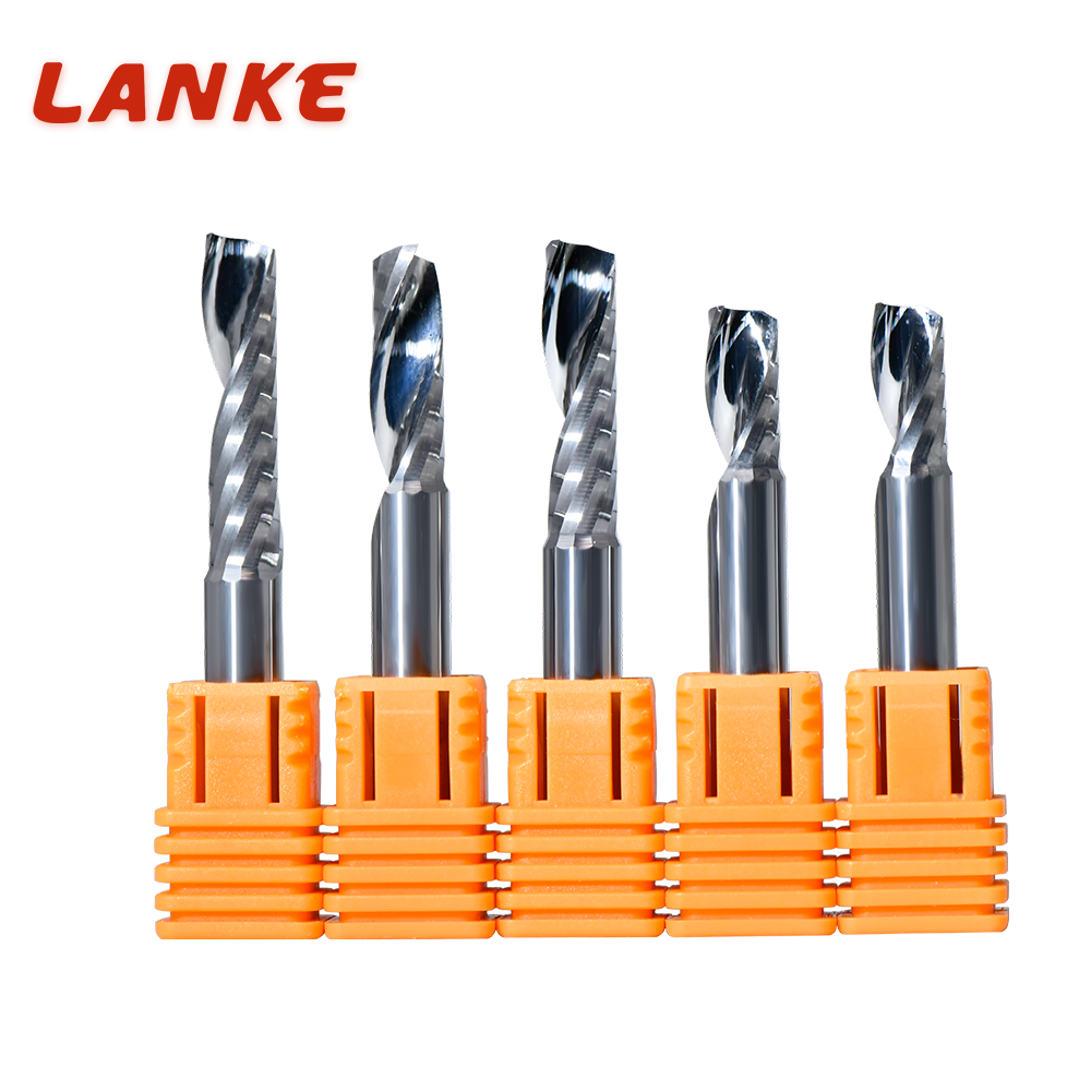 6mm Down Cut CNC Router Bits 5 Pack, Carbide End Mill Spiral
