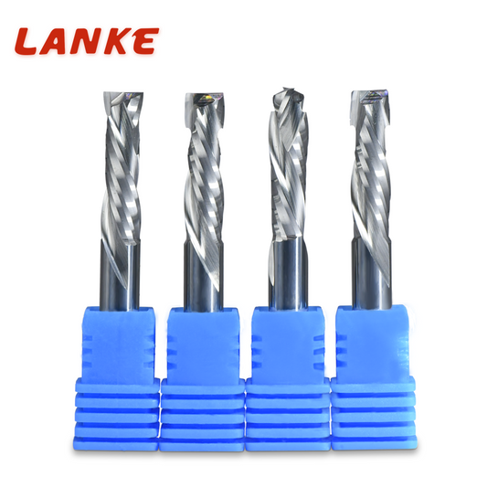 2 Flute up&down Cut  Spiral Carbide Milling Cutters Compression Router Bits for CNC Router machine double flute sprial Composite EndMill