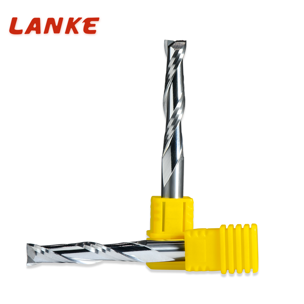 Tungsten steel Double Flute Up Cut endmill Solid Carbide Standard Spiral CNC Router Bit, 2 Flute Milling Cutter for CNC Router machine