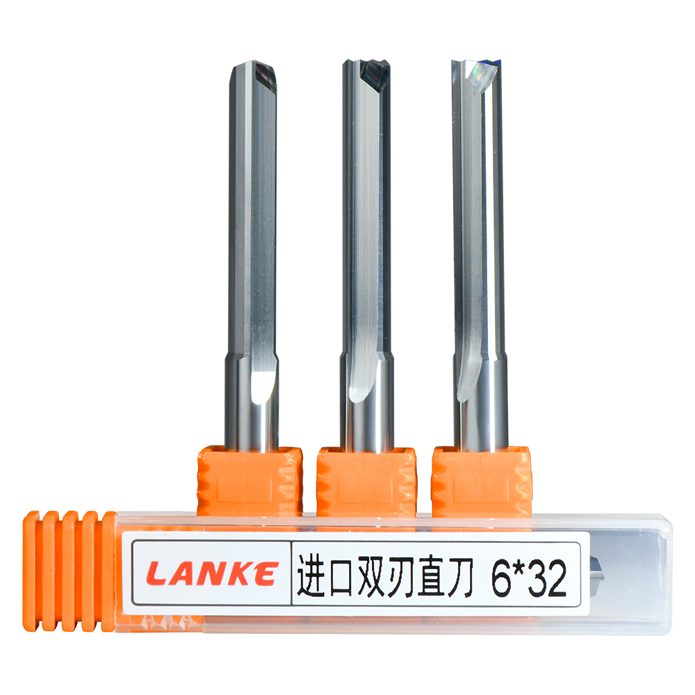 Tungsten Carbide steel 2 Flutes Straight End Mill CNC Router Straight Bit Wood Engraving Bit Double edges Straight Slot Milling Cutter