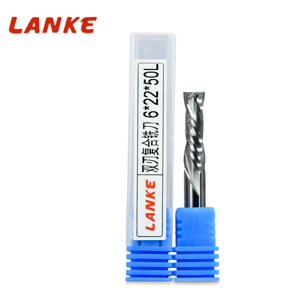 2 Flute up&down Cut Spiral Carbide Milling Cutters Compression Router Bits for CNC Router machine double flute sprial Composite EndMill