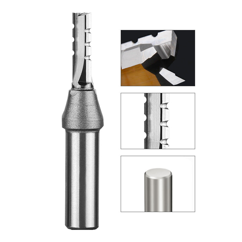 TCT 3 Flutes Straight Router Bit Three-Edge1/2 Shank Tct Straight Milling Cutter Carbide Straight End mill for Wood MDF Multilayer Particle Board