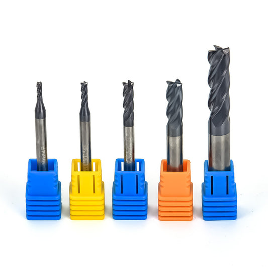 HRC60 Carbide EndMill Tungsten Steel 4 Flute Milling Cutter CNCTools For Metal Face Square End Mill 3mm 4mm 6mm 8mm 10mm 12mm 14mm 16mm 18mm 20mm