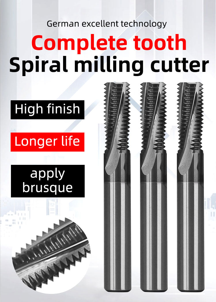 Thread Milling Cutter 3 Flute Metric Thread End Mill M1.6 M2 M2.5 M3 M4 M5 M6 M8 M10 M12 CNC Threading Tool Carbide Thread Mill