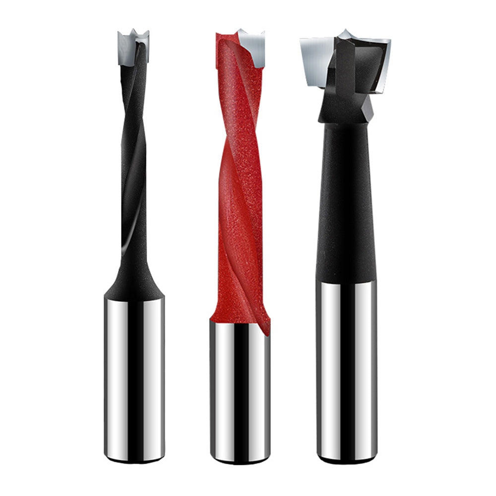 wood drill bits Woodworking Machine Row Drill bits Forward Turn Reverse Alloy Woodworking Bit Openers 3-in-1 Hinge Tungsten Steel Bit