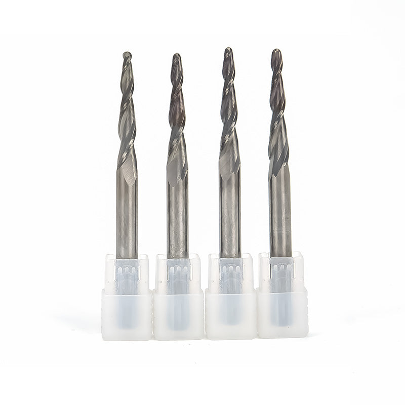 Ball Nose Tapered End Mills Solid Carbide Engraving Router Bit For Wood Taper Ball Nose Milling Cutter