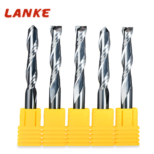 Tungsten steel Double Flute Up Cut endmill Solid Carbide Standard Spiral CNC Router Bit, 2 Flute Milling Cutter for CNC Router machine
