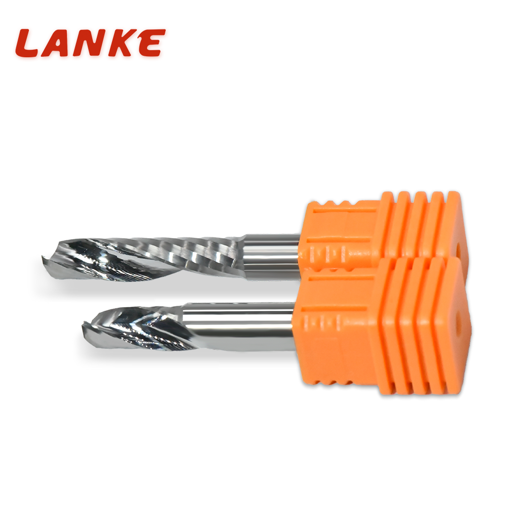 Single Flute (O Flute) Up Cut Spiral End Mill Tungsten Carbide One Blade Milling Cutter for Acrylic PVC MDF Plastic