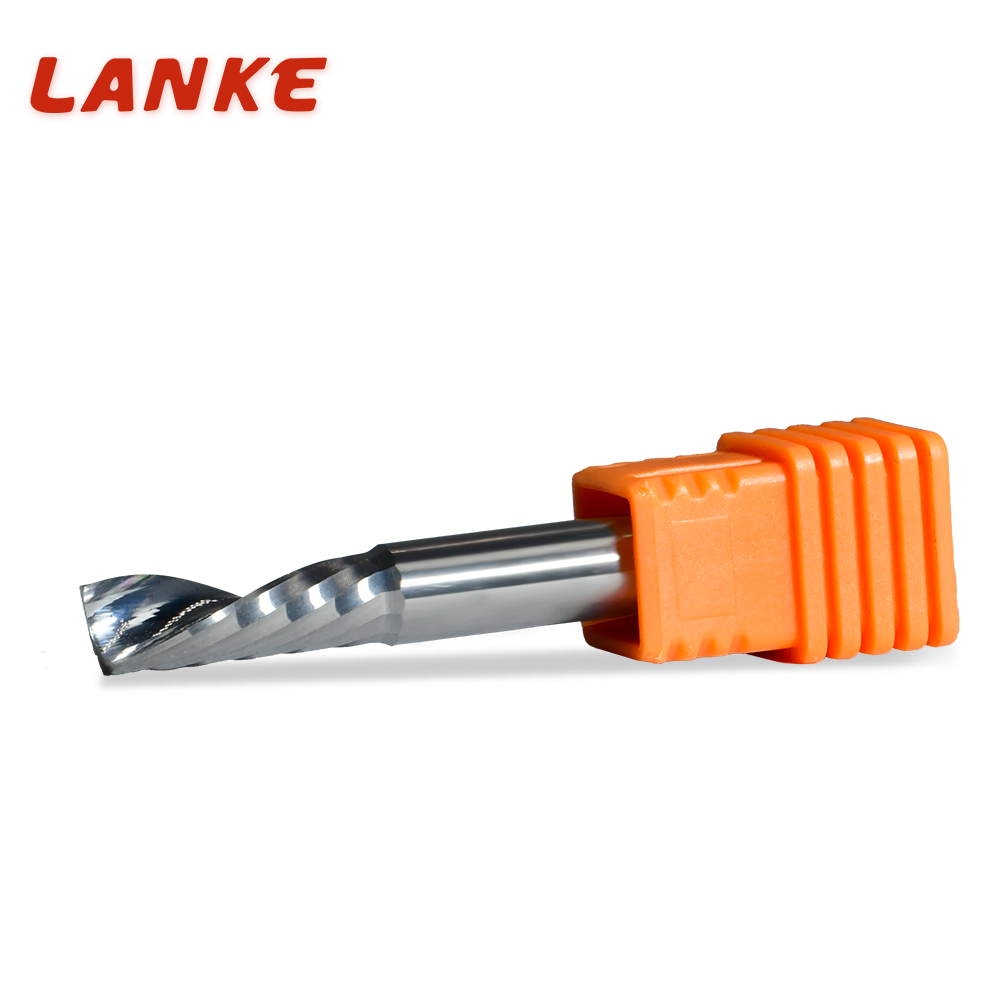 Single Flute (O Flute) Up Cut Spiral End Mill Tungsten Carbide One Blade Milling Cutter for Acrylic PVC MDF Plastic