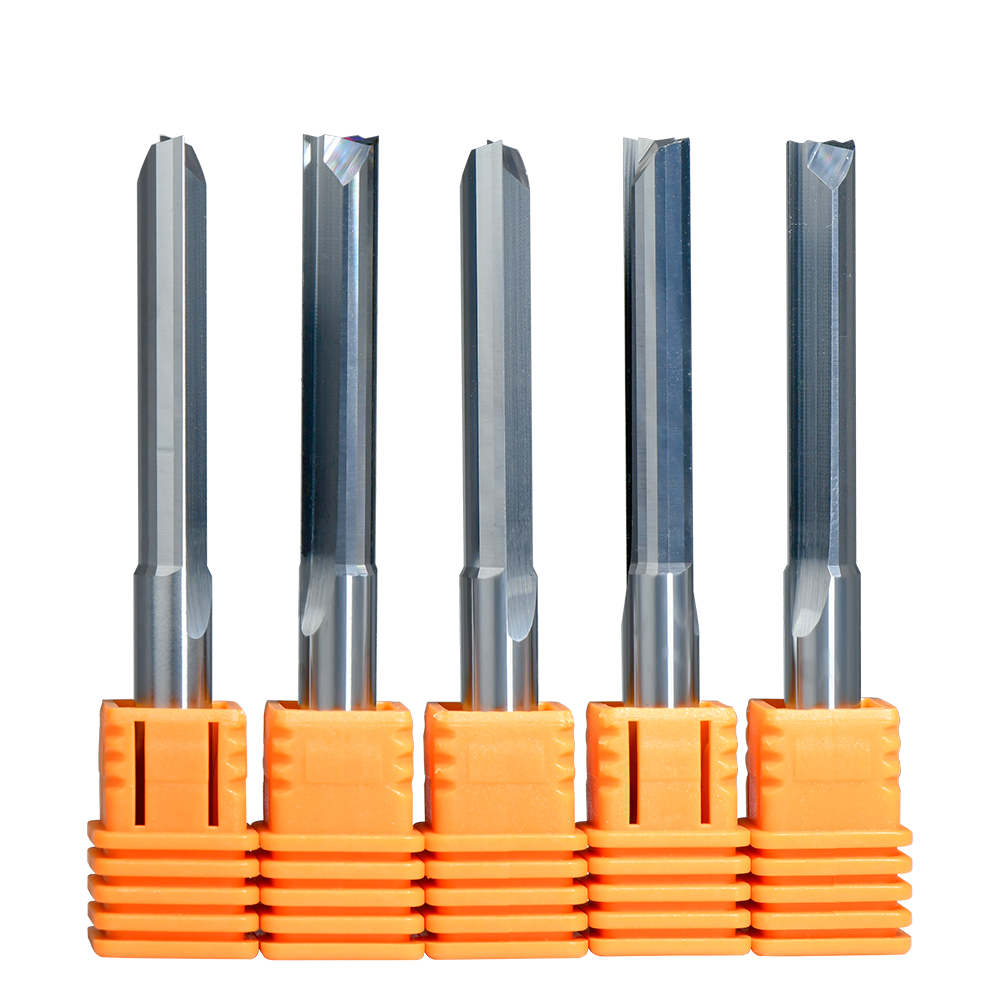 Tungsten Carbide steel 2 Flutes Straight End Mill CNC Router Straight Bit  Wood Engraving Bit Double edges Straight Slot Milling Cutter