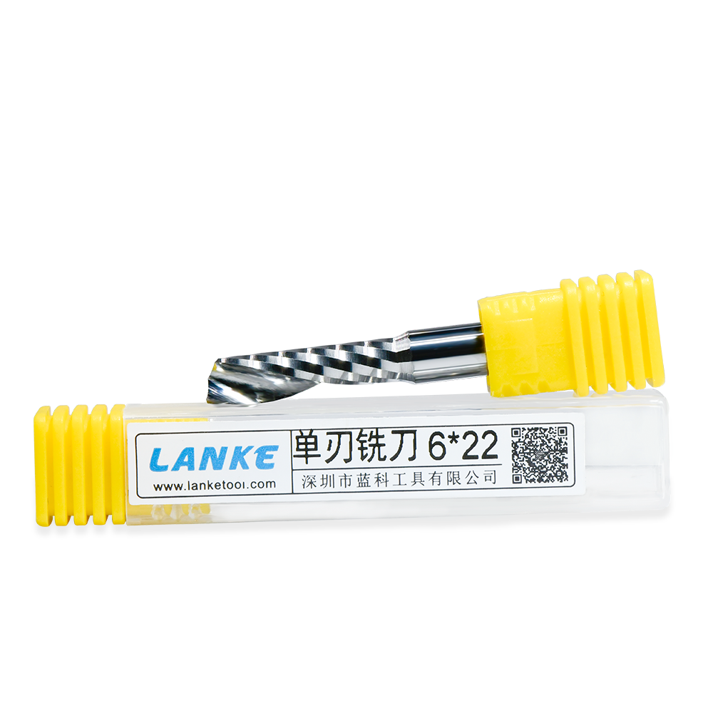 Lanke 1Flute CNC Router Bits woodworking wood MDF cnc tools Carbide Single Flute End Mill Bits Up Cut milling cutter